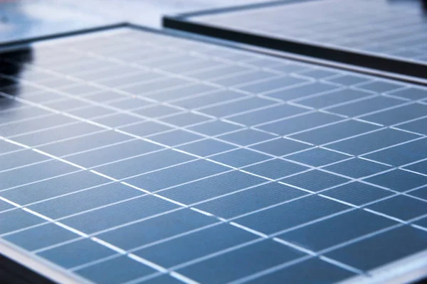 Hermosa Tecnología Panel Solar Cerca —  Fotos de Stock