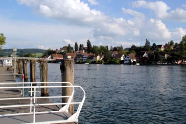 Panorama Stein am Rhein ve Ren Nehri