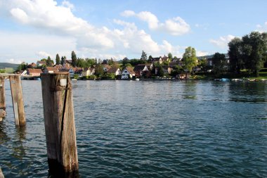 Panorama Stein am Rhein ve Ren Nehri