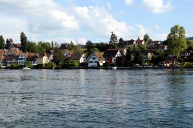 Panorama Stein am Rhein ve Ren Nehri
