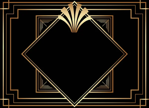 Геометричний Дизайн Рамки Gatsby Art Deco — стоковий вектор