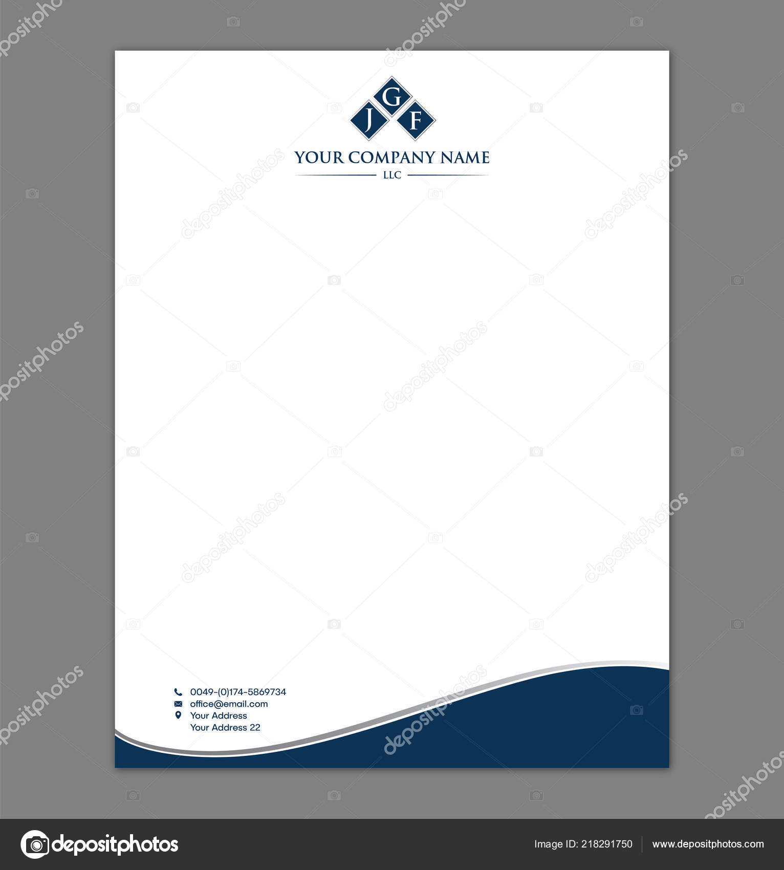 blank letterhead template print logo stock vector cini angela87 letterhead template with logo