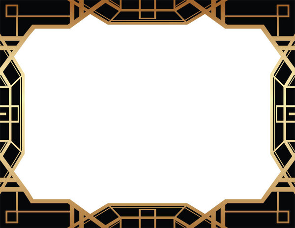 Geometric Gatsby Art Deco Style Border Frame Design