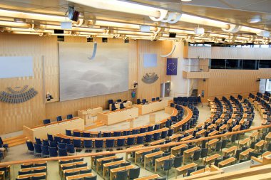 Stockholm, İsveç - 2018 09 30: Stockholm Parlamentosu iç İsveç'te