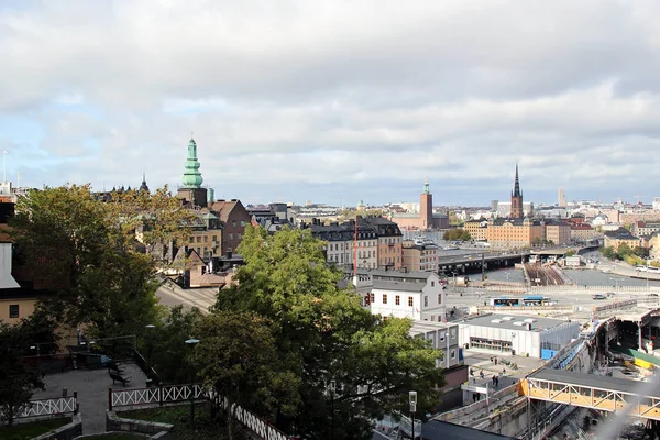 Panoramablick Auf Stockholm City Schweden — Stockfoto
