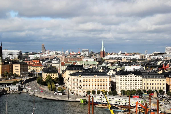 Panorama Blick Auf Stockholms Stadtzentrum Schweden — Stockfoto