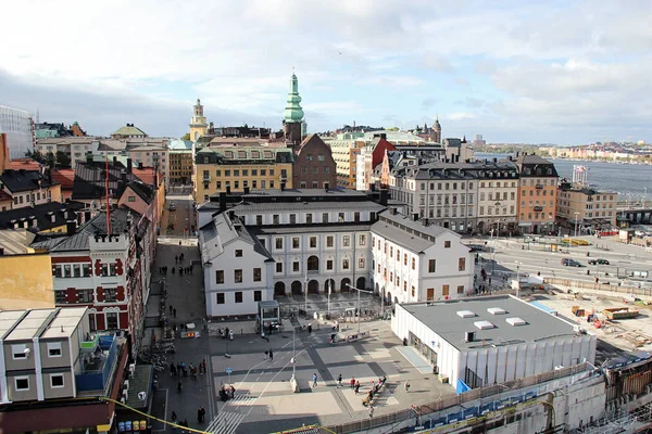 Panoramablick Stockholmer Gebäude Schweden — Stockfoto
