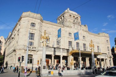 Stockholm, Parlamento, İsveç - 09 30 2018: Stockholm kraliyet dramatik tiyatro binası dış