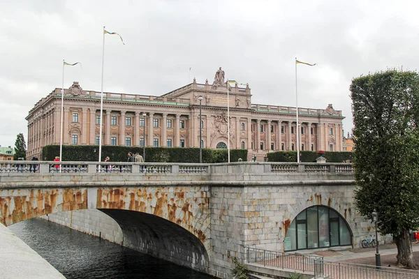 Stockholmer Parlamentsgebäude Außen — Stockfoto