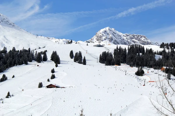 Ski Piste Inverno Austria — Foto Stock