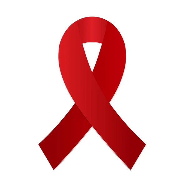 Red Ribbon Isolated Icon — Stock Vector