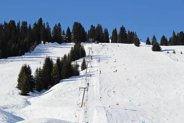 Ski Piste Ausztriában — Stock Fotó