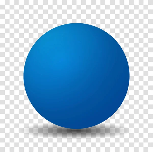 Esfera azul bola aislada — Vector de stock