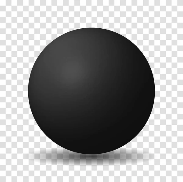 Bola de esfera negra — Vector de stock
