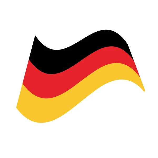Bandiera tedesca o Bandiera della Germania — Vettoriale Stock