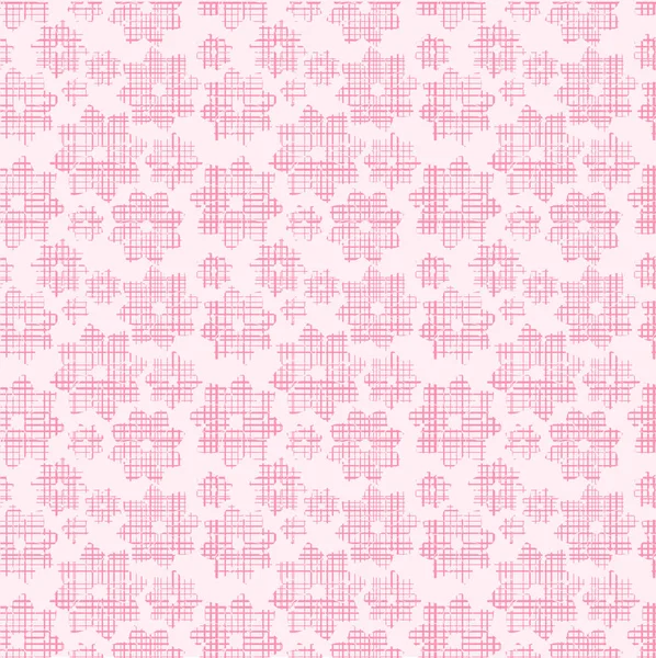 Pink Grid virágmintás — Stock Vector