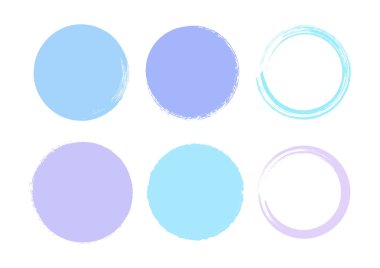 Fırça Çemberi Logo Şablonu Vektörü 