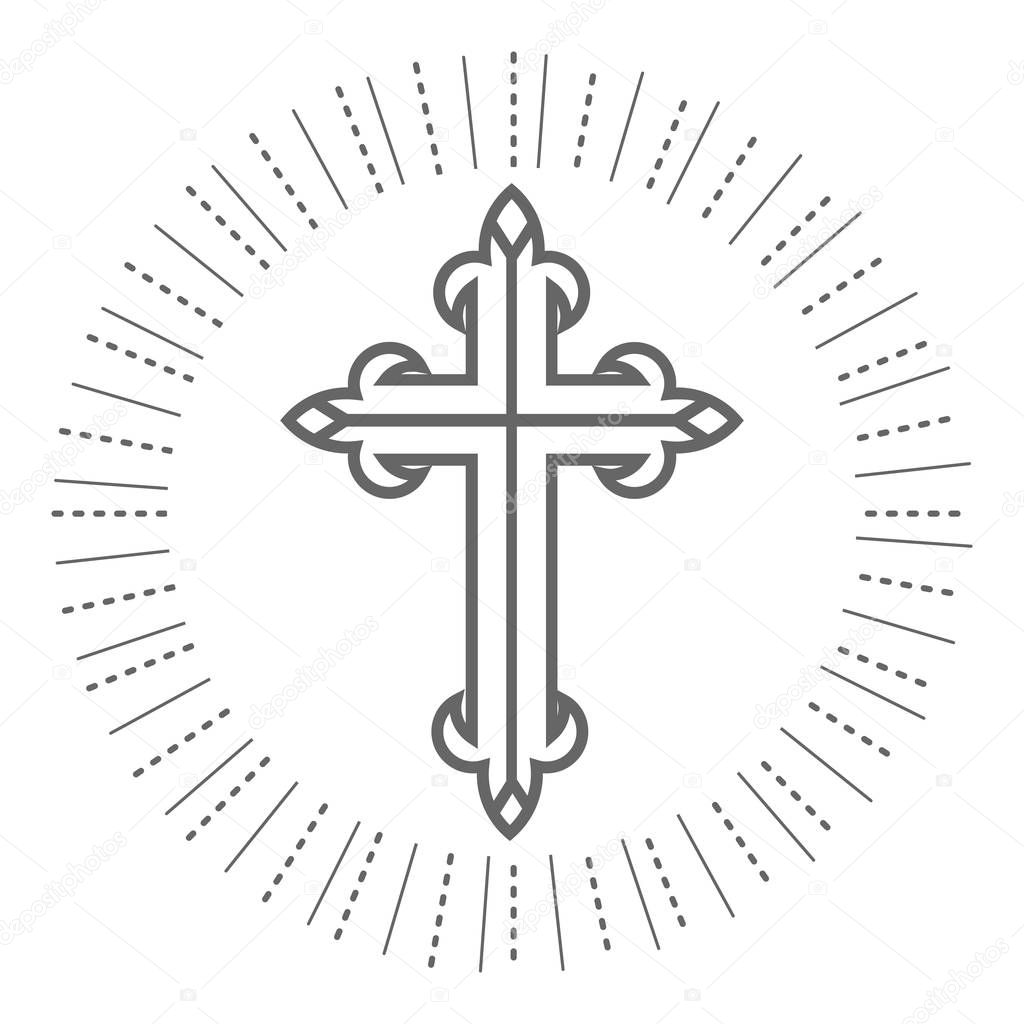 Holy Cross Christian and Orthodox Illustration on White Background
