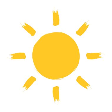 Güneş Yalıtılmış Fırça İllüstrasyon Vektörü