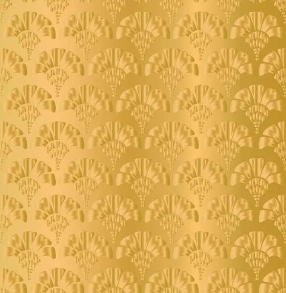 Diseño geométrico oro Gatsby Art Deco patrón de oro — Vector de stock