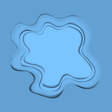 Mavi kağıt kesim soyut arka plan vektör