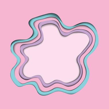 Parlak pembe kağıt kesim soyut arka plan vektör