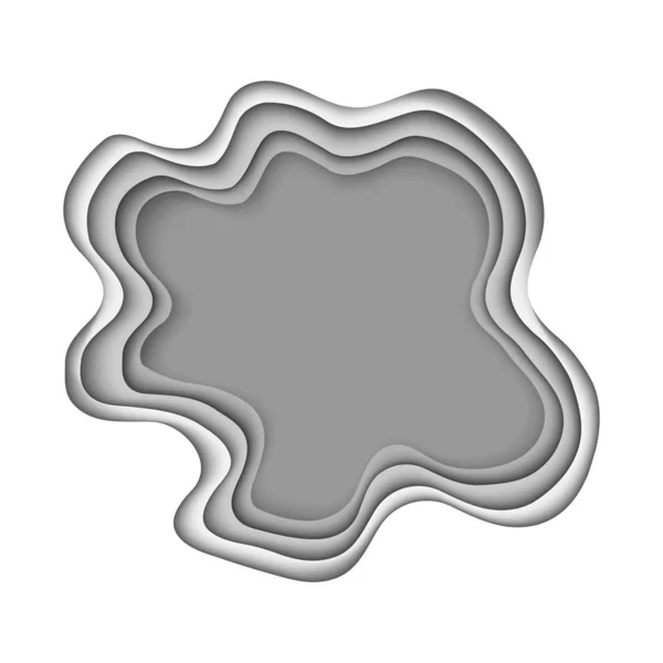剪纸抽象白色和灰色背景矢量 — 图库矢量图片