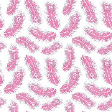 Pembe Tüyler Dikişsiz Desen Tasarımı 