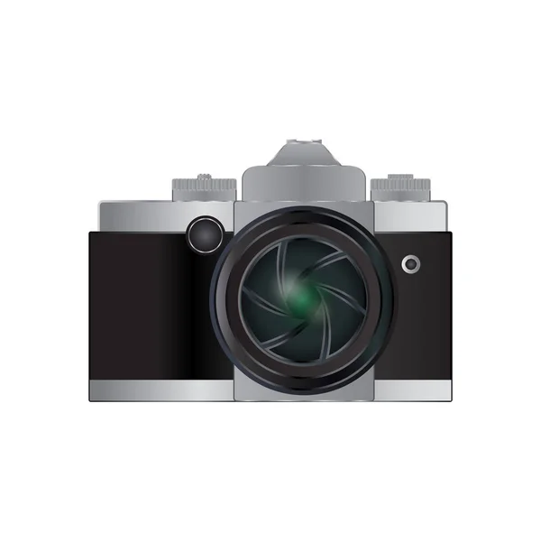 Ilustración de cámara fotográfica aislada sobre fondo blanco — Vector de stock