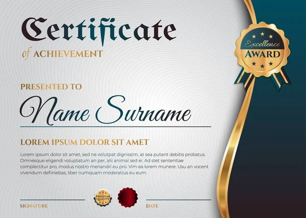 Modern Tarzda Sertifika Diploma Şablonu