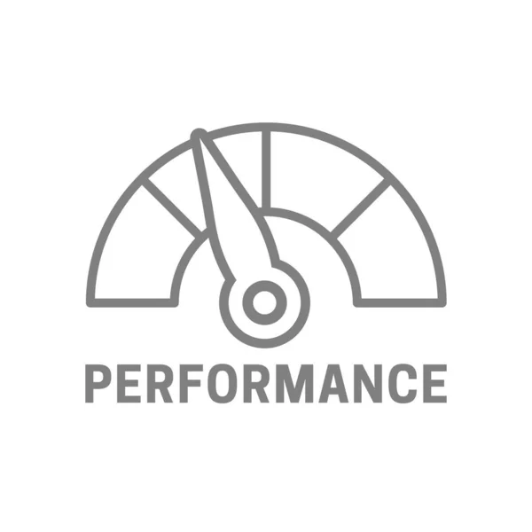 Mesure Performance Indicateur Vitesse Icône Vecteur Isolé — Image vectorielle