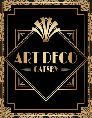 Geometrik Gatsby Art Deco yazdırma gövde tasarımı