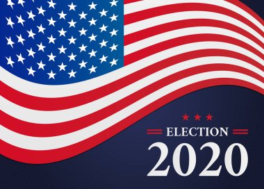 Presidential Election 2020 USA Flag Background Illustration