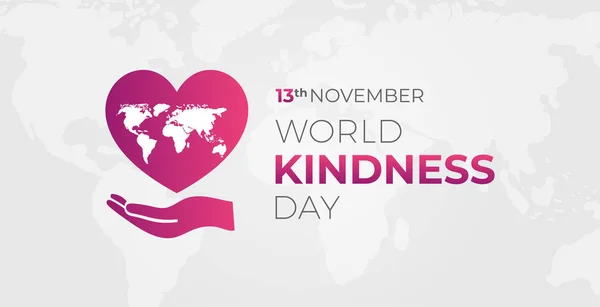 World Kindness Day Illustration Background Banner — Stock Vector