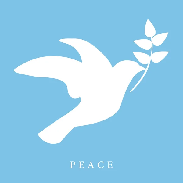 Икона Мира Белым Голубем Птицей — стоковый вектор