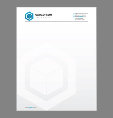 Logolu Boş Harf Başlığı Şablonu