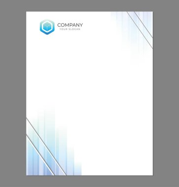 Kare Logolu Modern Harf Başlığı Şablonu