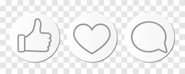 Pulgares Hacia Arriba Gusta Comentar Iconos Las Redes Sociales — Archivo Imágenes Vectoriales
