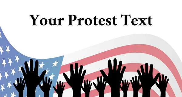Amerykański Protest Kontekst Ilustracja — Wektor stockowy