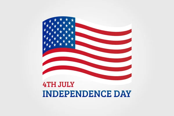 Ilustração Bandeira Dia Independência Julho — Vetor de Stock