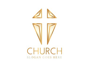 Soyut Haçlı Hıristiyan Kilisesi Logosu 
