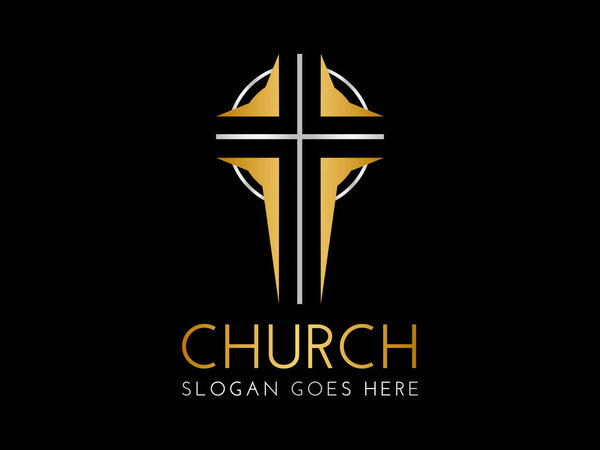 Christian Church Logo with Cross 