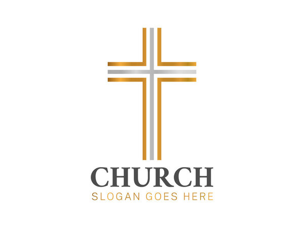 Simple Christian Church Logo with Cross 
