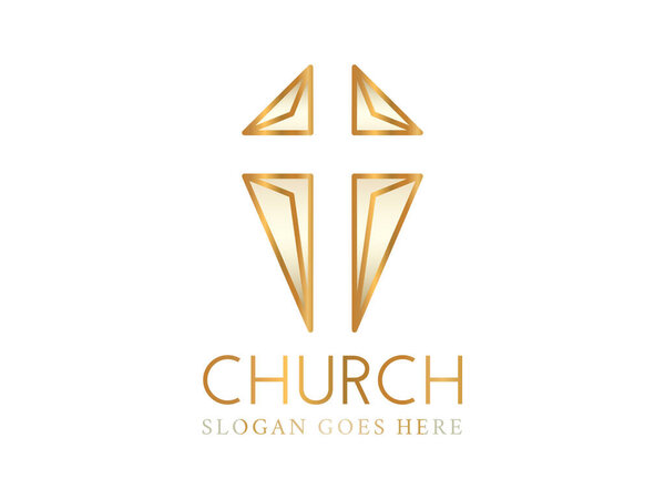 Christian Church Logo with Abstract Cross 