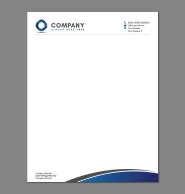 Logolu Boş Harf Başlığı Şablonu