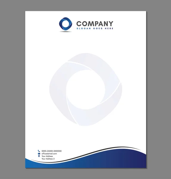 Modelo Papel Timbrado Branco Para Impressão Com Logotipo — Vetor de Stock