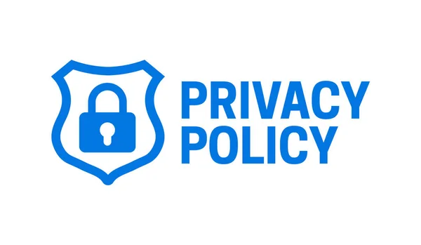 Política Privacidad Icono Aislado — Archivo Imágenes Vectoriales