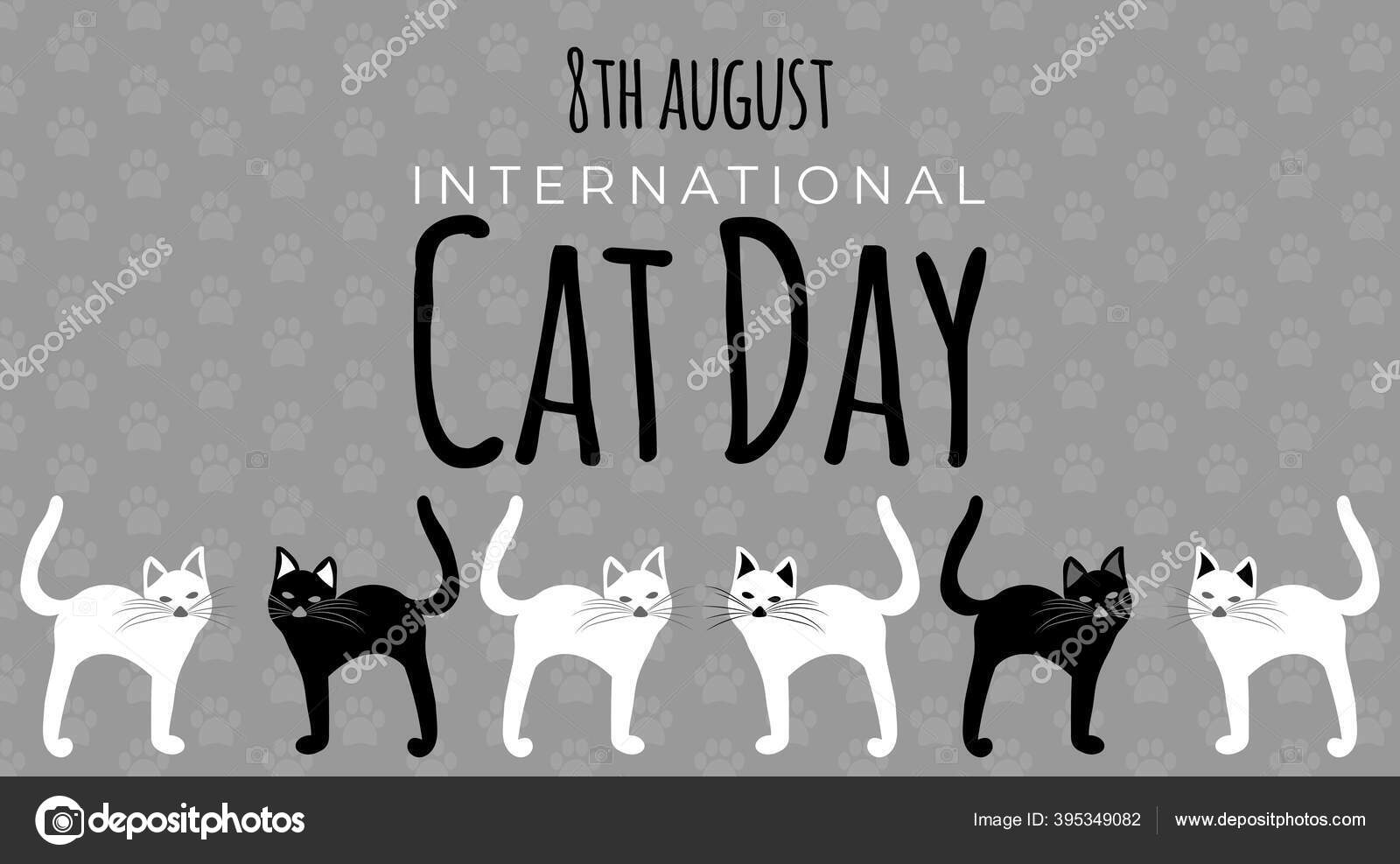 International Cat Day Stock Vectors Royalty Free International Cat Day Illustrations Depositphotos