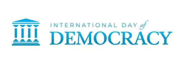 Διεθνής Ημέρα Της Δημοκρατίας Απομονωμένο Εικονίδιο Logo — Διανυσματικό Αρχείο