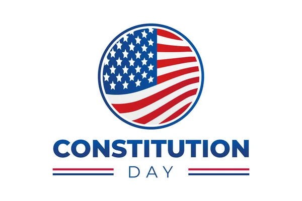 Constitution Day Isolated Logo Icon — Stock Vector